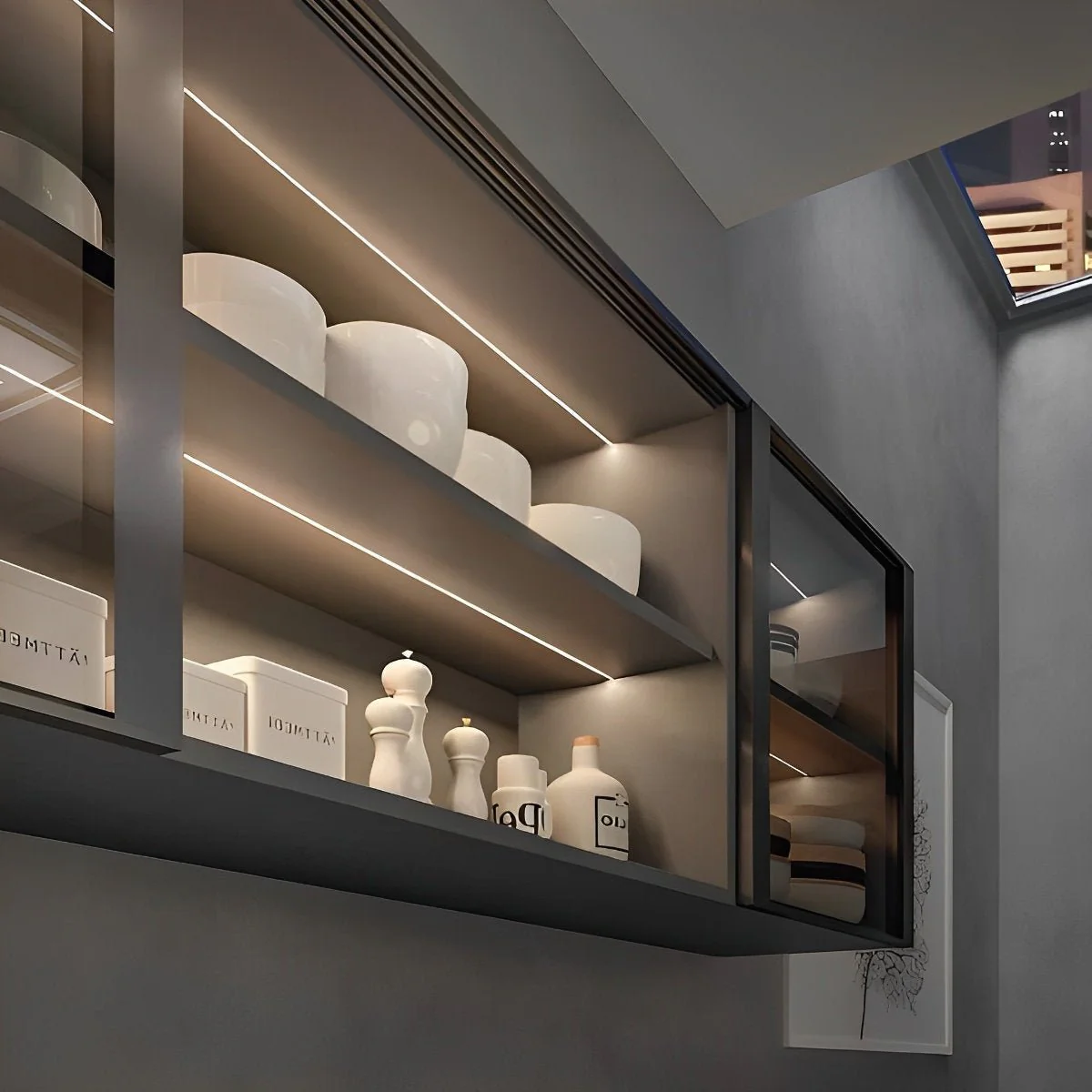 الإضاءات داخل خزائن المطبخ