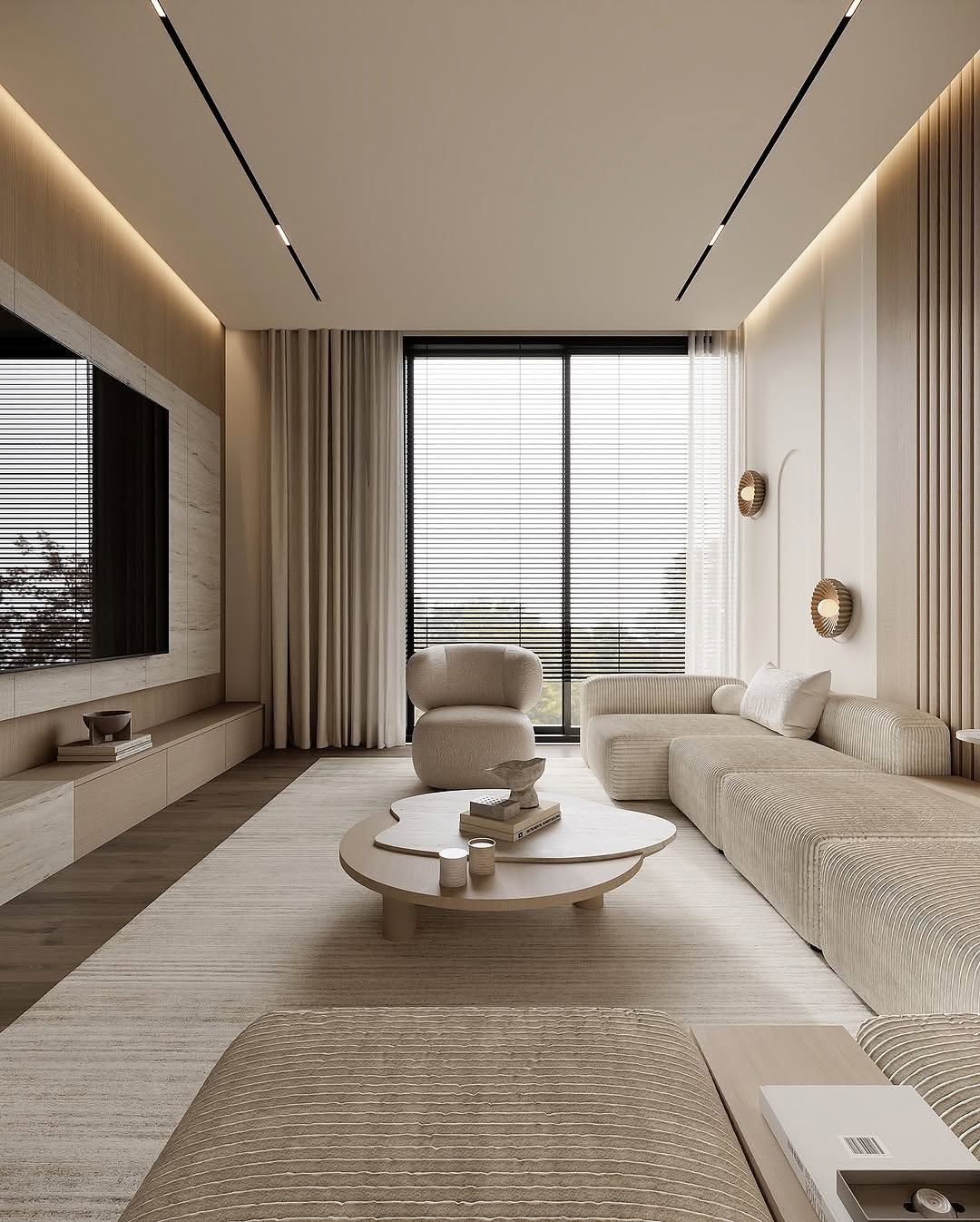 الإضاءة الخطية الخفية تبرز عناصر التصميم المعماري