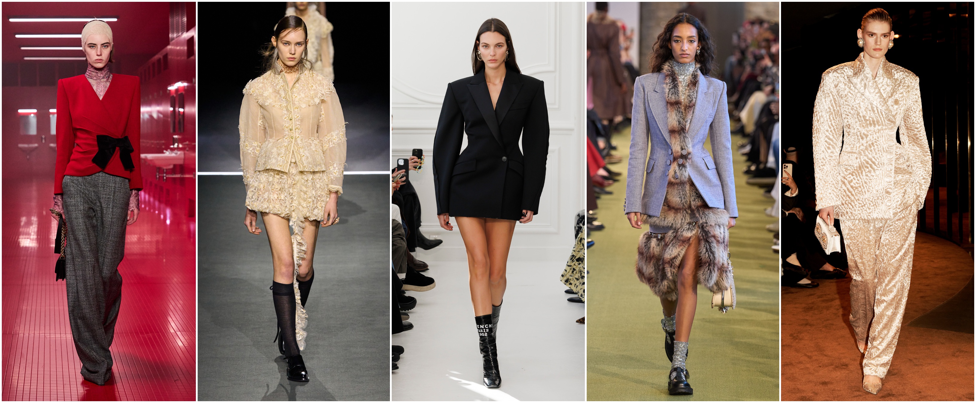 البليزر محدد الخصر لدى كل من سكياباريلي، رابان، جيفنشي، ديور وفالنتينو