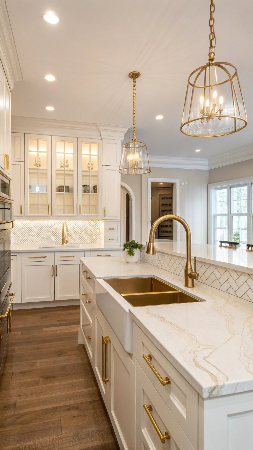 التشطيبات النحاسية تزين المطبخ