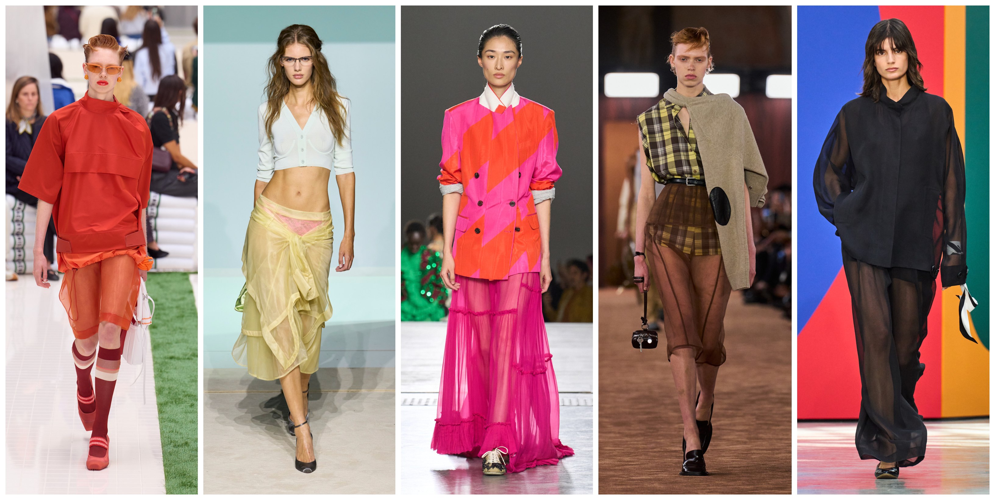 التنورة الشفافة كما شاهدناها لدى كل أكريس، اكني ستوديوز، دريز فان نوتن، ذ اتيكو، ولاكوست