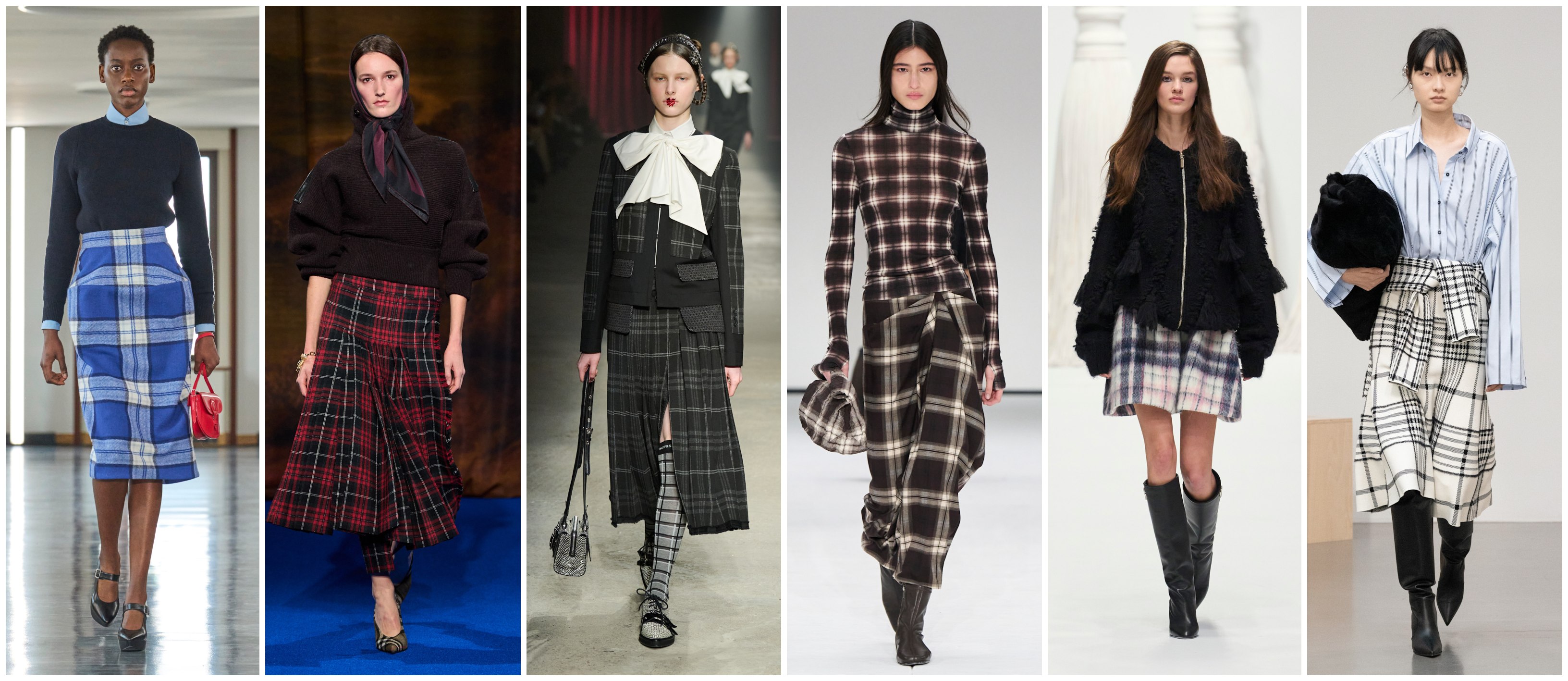 التنورة الكارو لدى كل من براندن ماكسويل، جيني، كوس، أنطونيو ماراس، بربري، وبالي