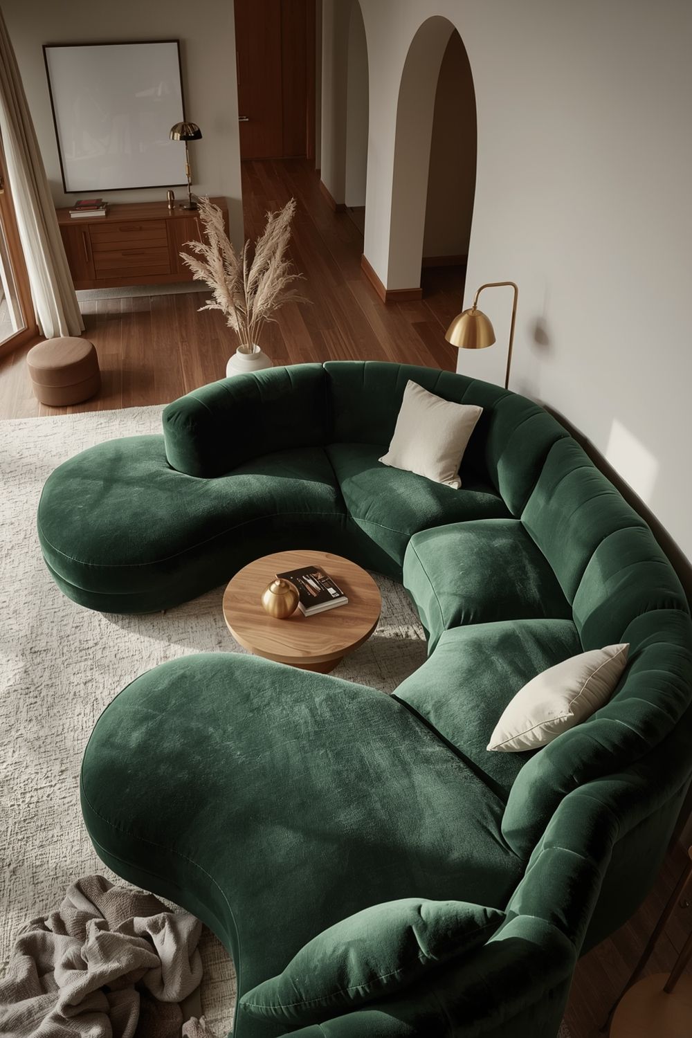 الخطوط المنحنية من صيحات الأرائك البيانية في 2026