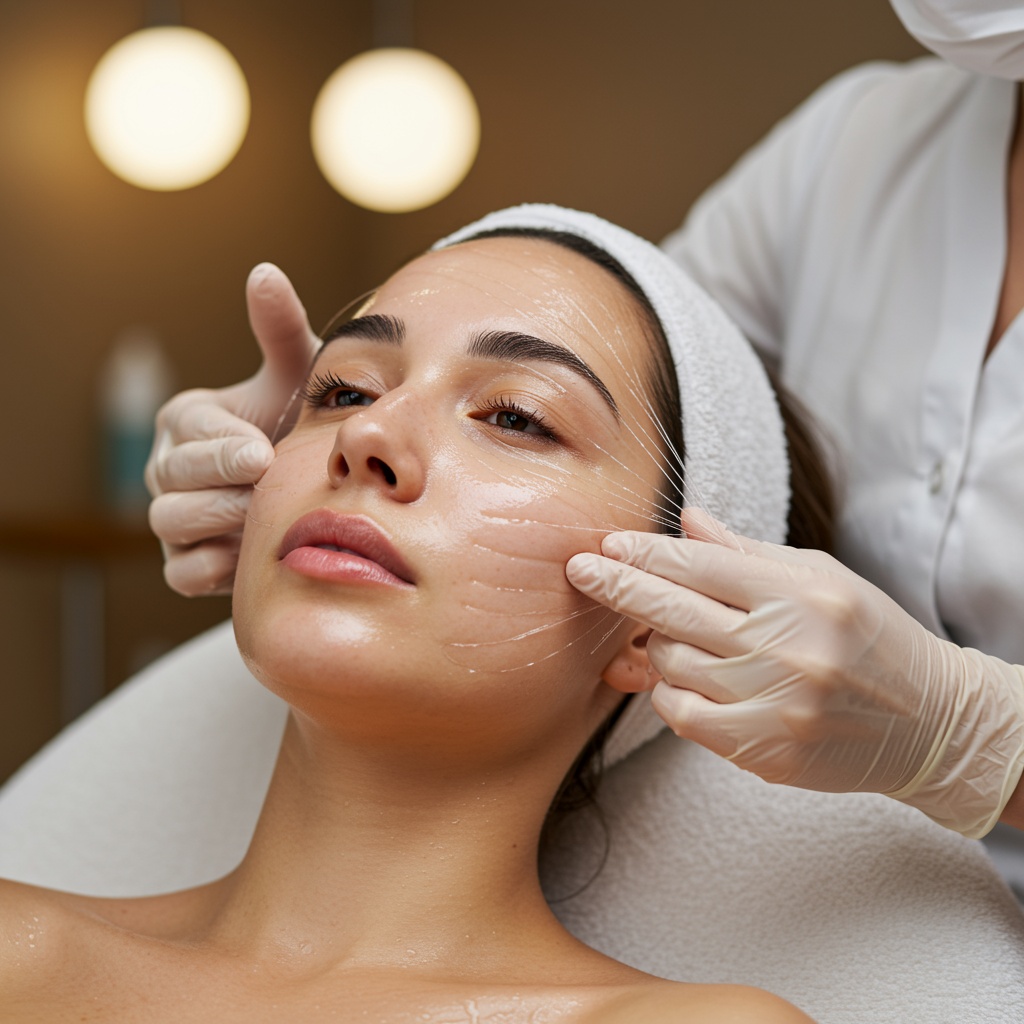 الخيوط التجميلية الخفيفة تعتمد على خيوط قابلة للذوبان تُزرع تحت الجلد لرفع الأنسجة المترهلة