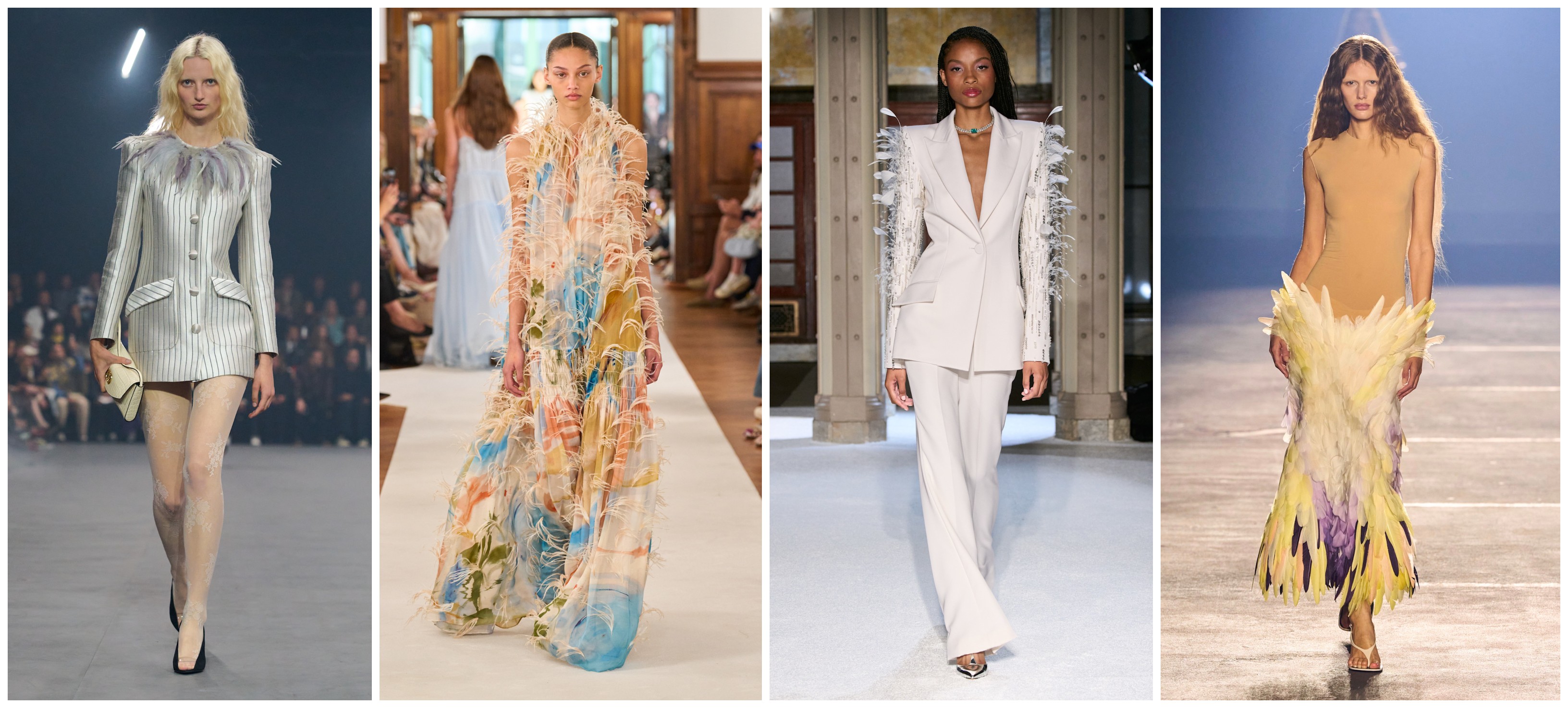 الريش بأنواعه المختلفة من موغلر، باميلا رولان، اولا جونسن وفالنتينو