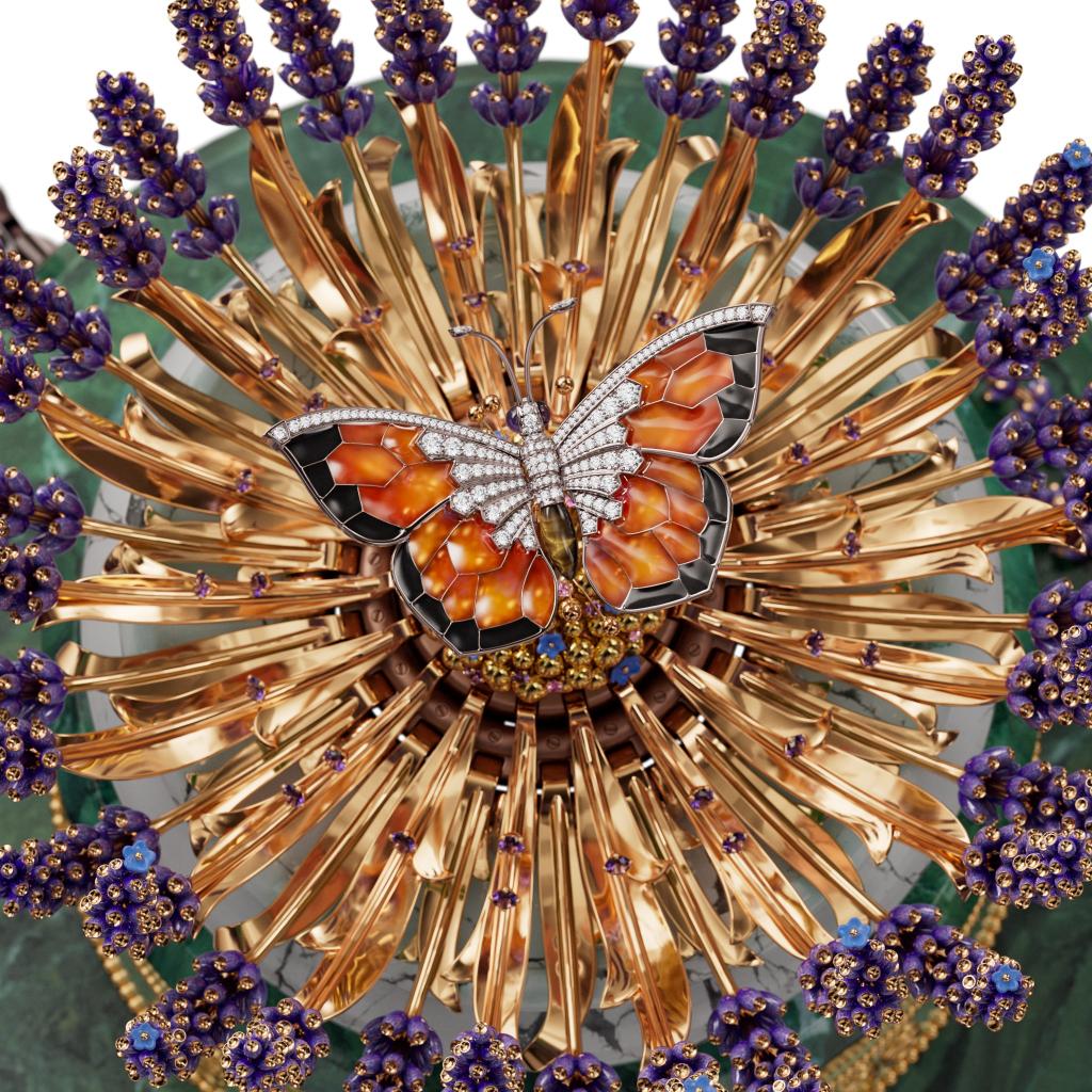 الساعة الآلية ثلاثية الأبعاد Brassée de Lavande من فان كليف آند آربلز