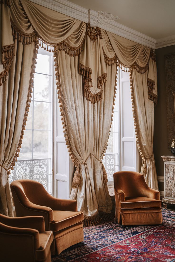 الستائر المزخرفة تجعل الغرفة تبدو أقل راحة وعصرية