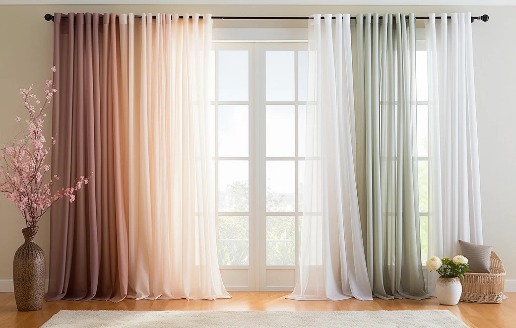 الستائر النصف شفافة