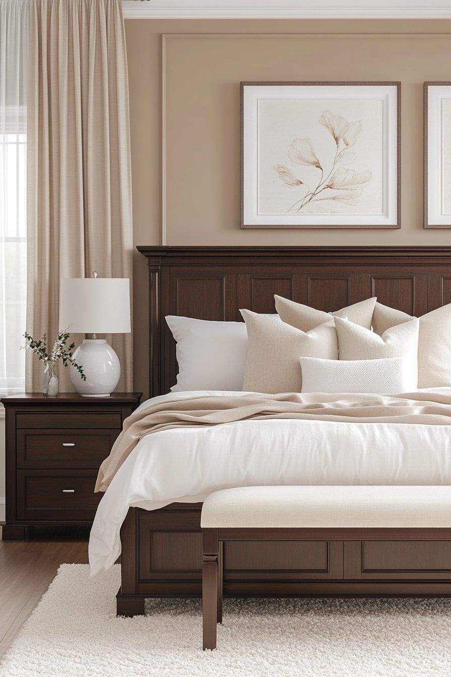 الصبغة الداكنة للبني الإسبريسو تخفي ملامح الخشب الطبيعية