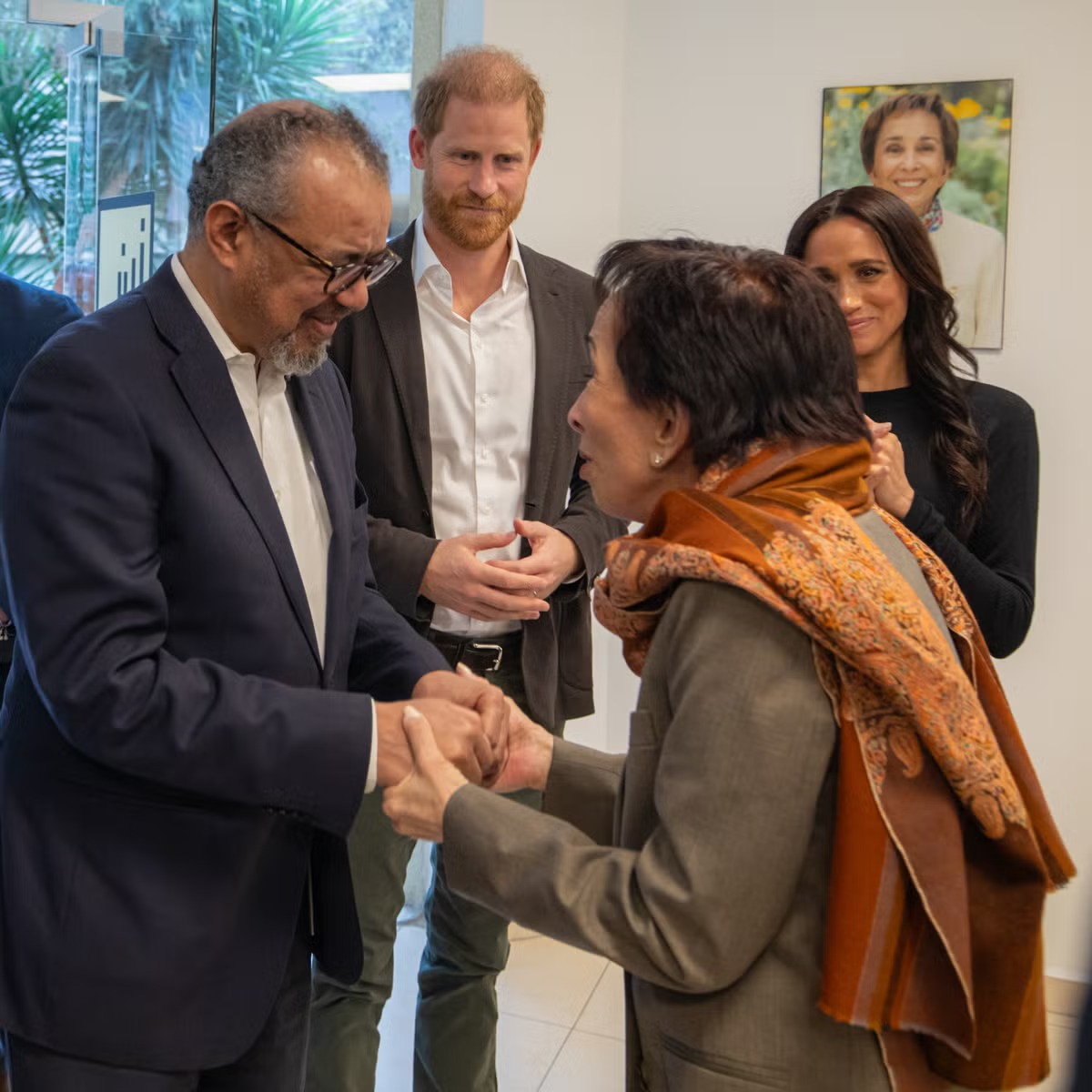 العضو الوحيد من العائلة المالكة الأردنية الذي التقى بالزوجين كانت الأميرة بسمة بنت طلال