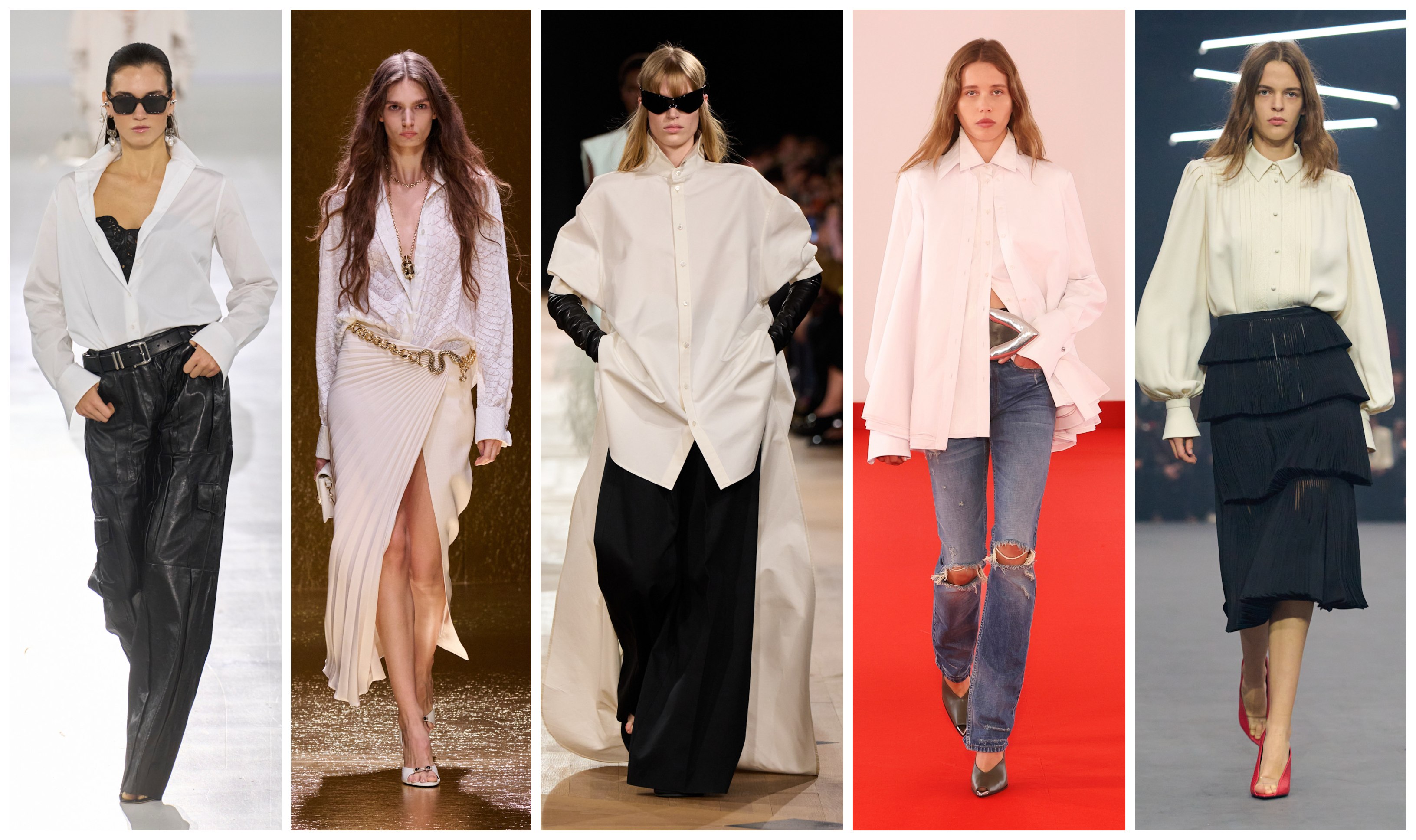 القميص الأبيض من فالنتينو، براندن ماكسويل، بالنسياغا، روبيرتو كافالي وارمانو شيرفينو