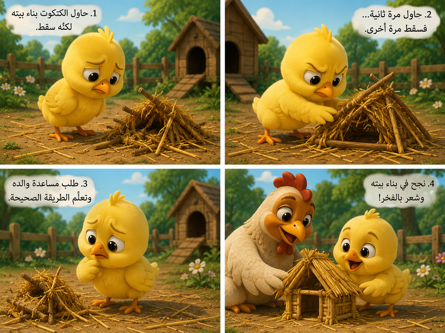 الكتكوت الذي لم يستسلم..صورة بالذكاء الاصطناعي