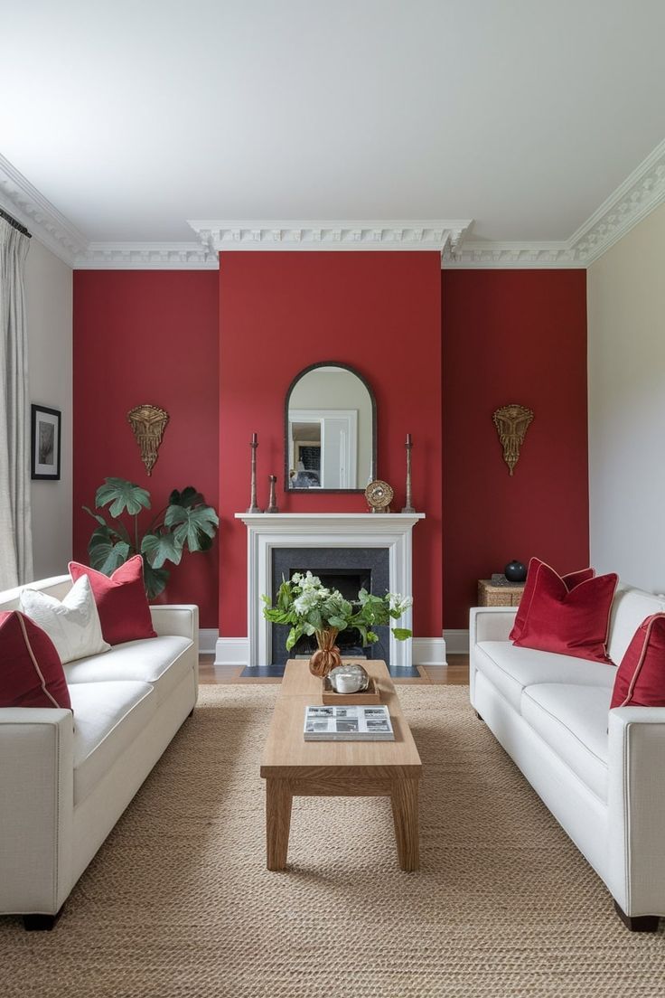 اللون الأحمر خيارًا مثاليًا لتصميم جدار بارز يلفت الأنظار