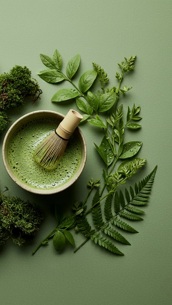 الماتشا هو درجة ناعمة من الأخضر، مستوحاة من مسحوق شاي الماتشا الياباني