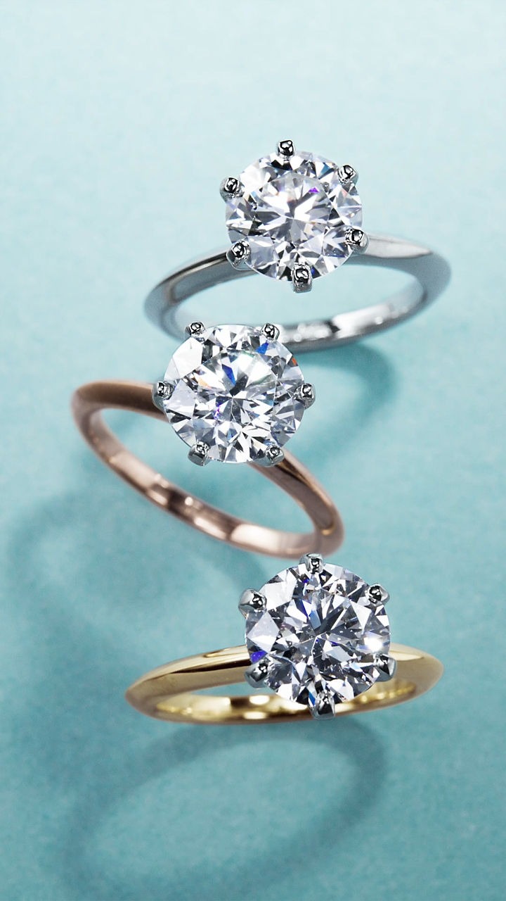 الماس حجر مواليد ابريل في خواتم Tiffany & Co