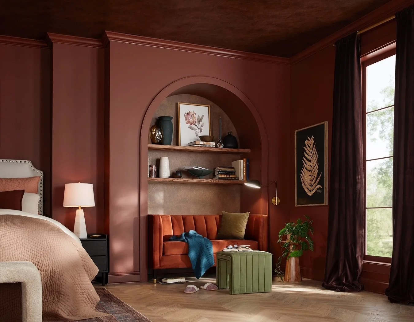 لون "الماهوجني الدافئ"