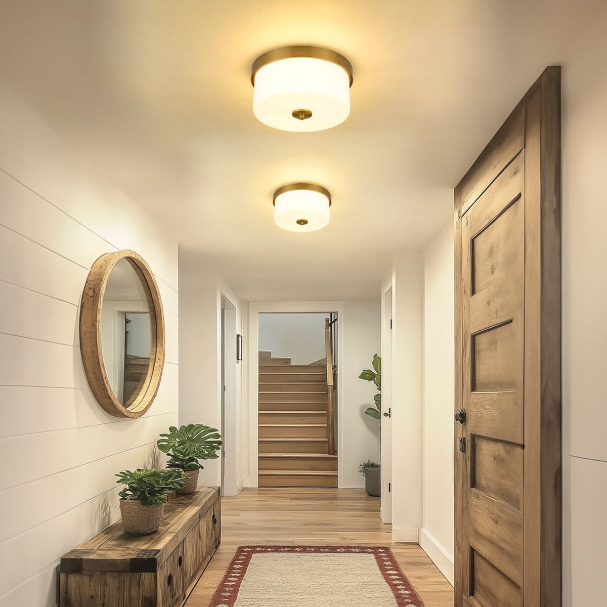 المصابيح المثبتة مباشرة على السقف