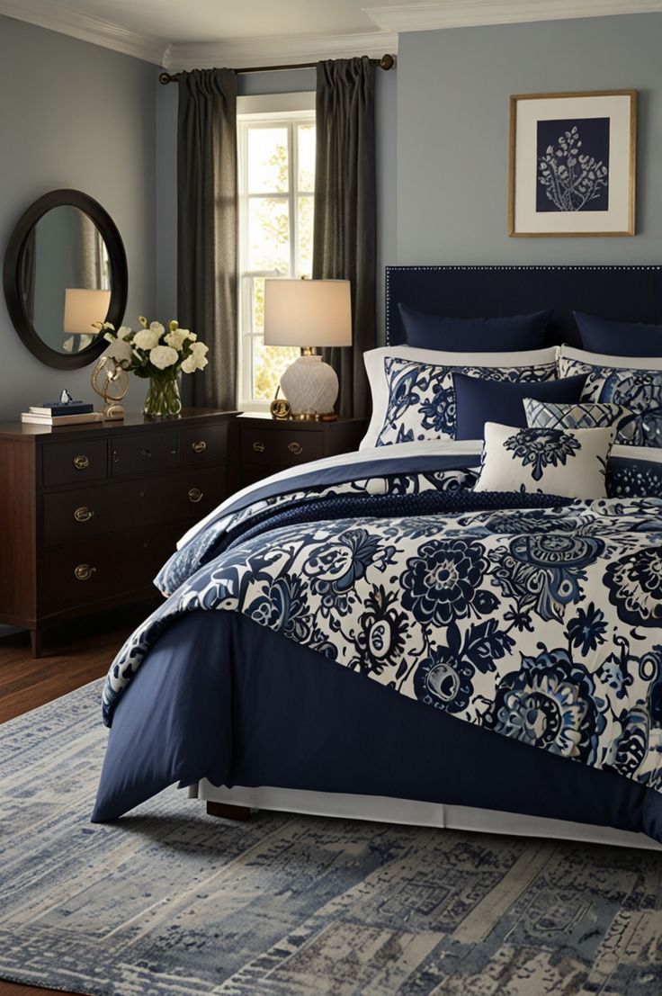 المفروشات ذات النقوش الكثيرة تجعل الغرفة تبدو مزدحمة وتطغى على المساحة