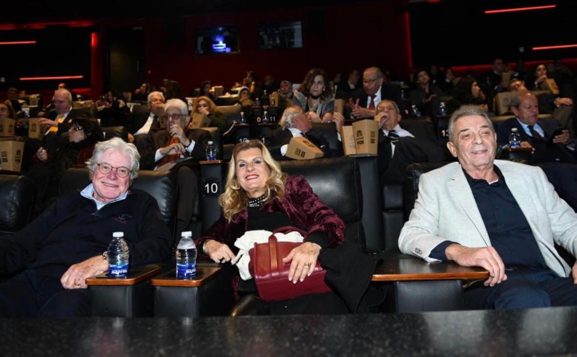 حسين فهمي من عرض فيلمه الأخير "الملحد"