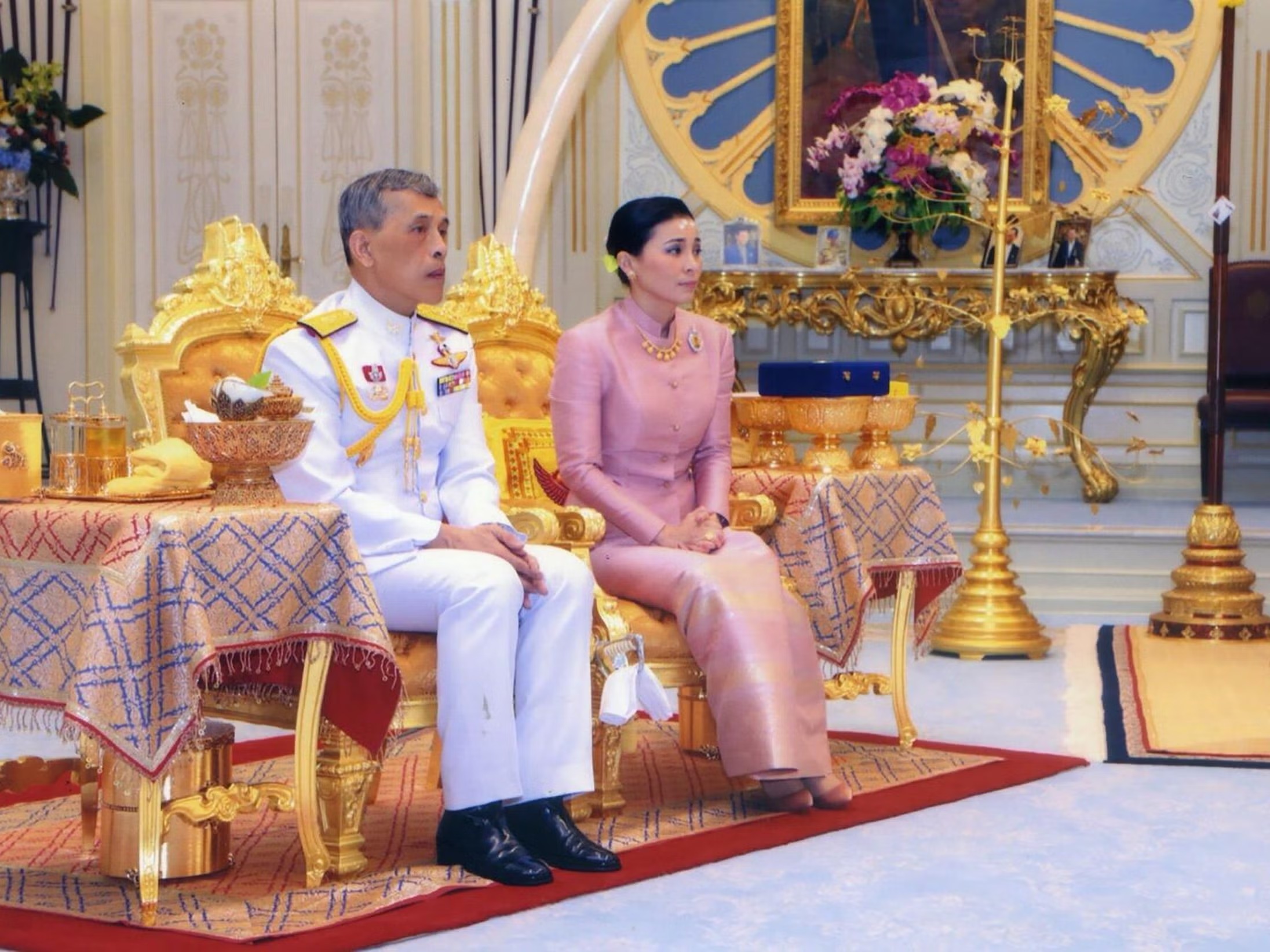 الملك ماها فاجيرالونغكورن King Maha Vajiralongkorn والملكة سوثيدا تيدجاي Suthida Tidjai