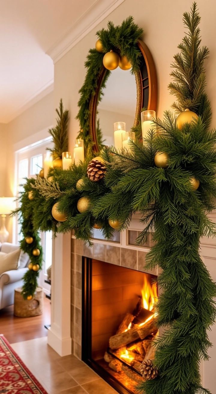 النباتات الخضراء مع الإضاءات تخلق تأثيرًا بصريًا جذابًا