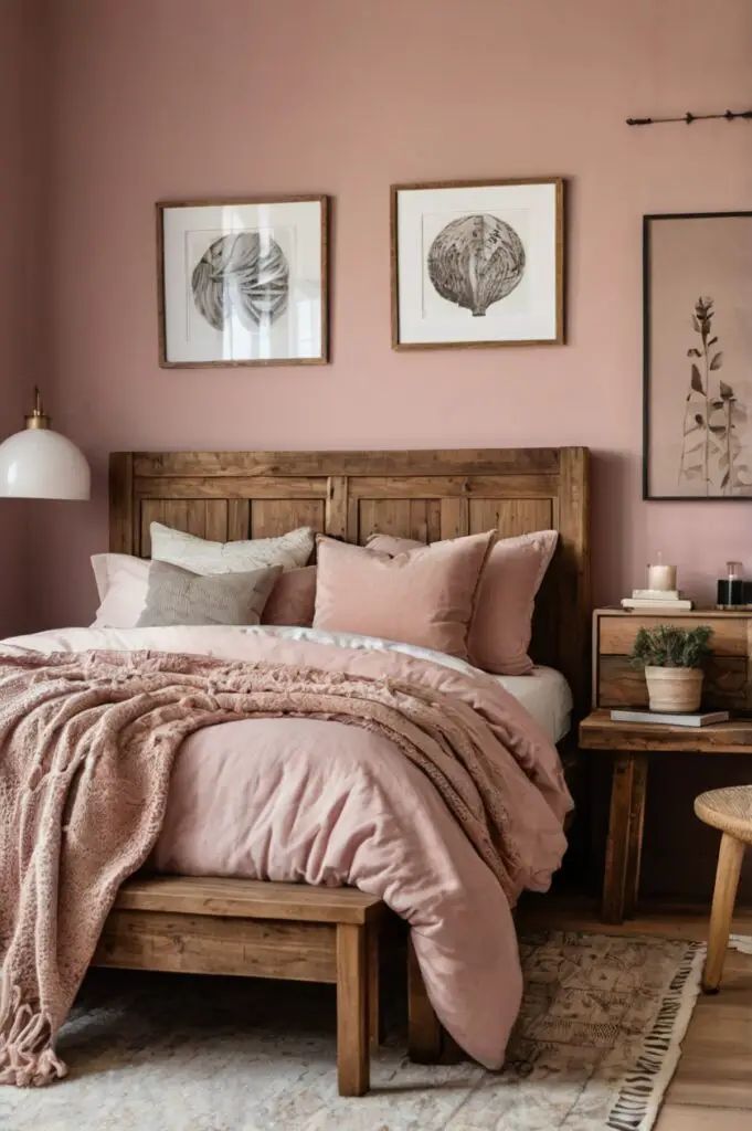 الوردي الدافئ مثالي لغرف النوم