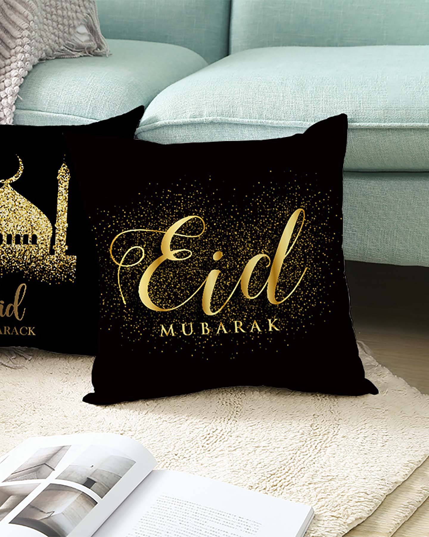 الوسائد المزخرفة هي لمسة تعزز ديكور المنزل في عيد الفطر