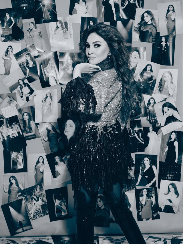  إليسا بالشعر المموج في جلسة تصوير احتفالا بقدوم العام الجديد