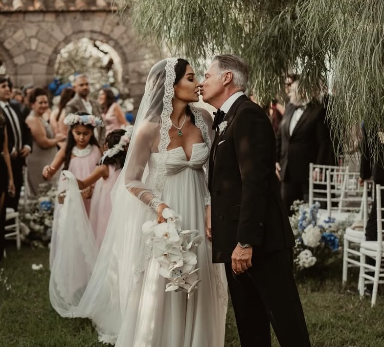 باقة ورد اروى جودة في زفافها الايطالي