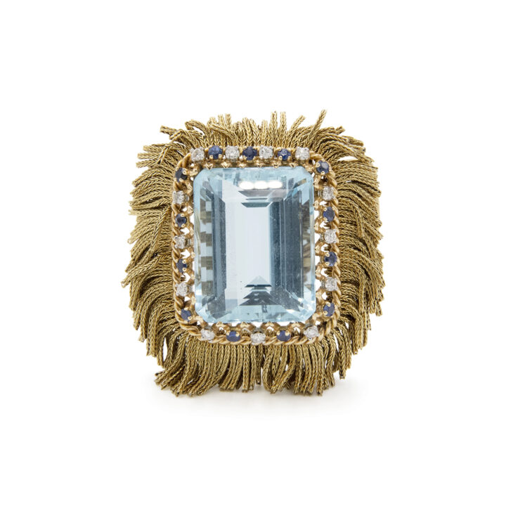 بروش فاخر Aquamarine Fringe من Fred Leighton