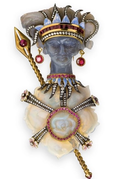 بروش ياقوت opale من Lydia Courteilles