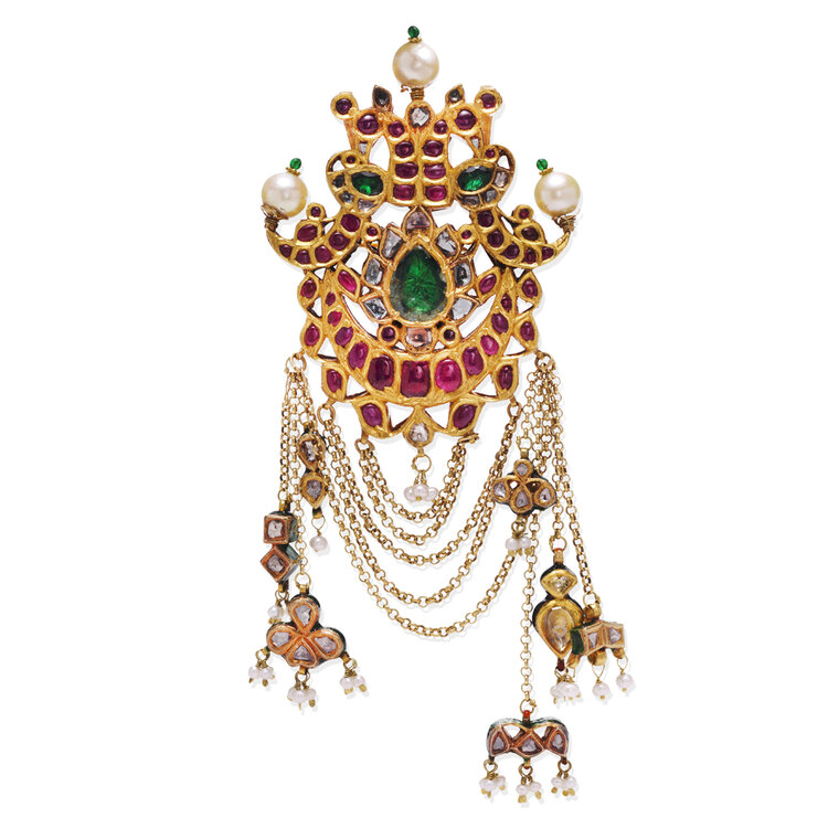 بروش Indian Emerald Ruby and Diamond من Simon Teakle