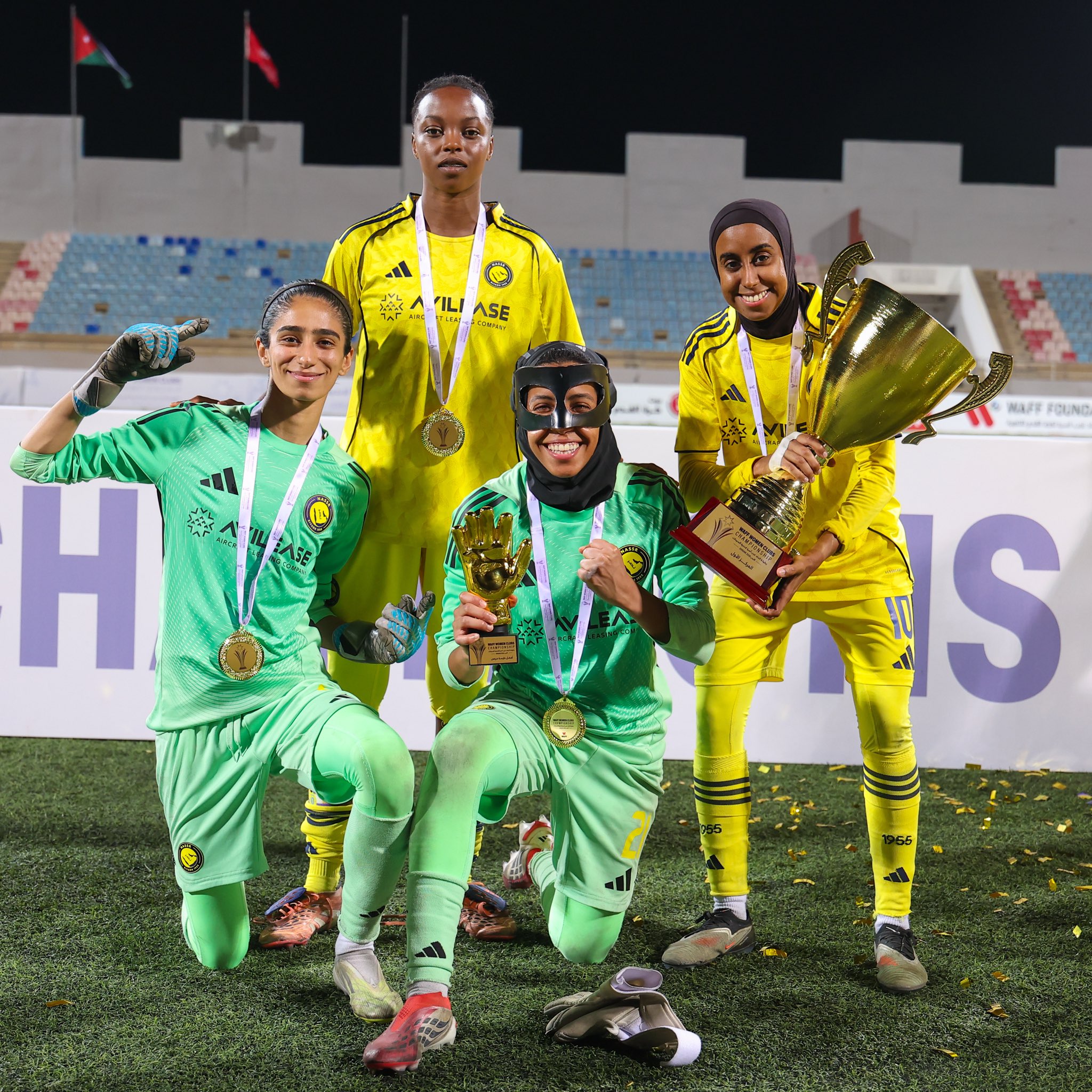 بطلات النصر يحتفلن باللقب الغالي والجوائز الفردية