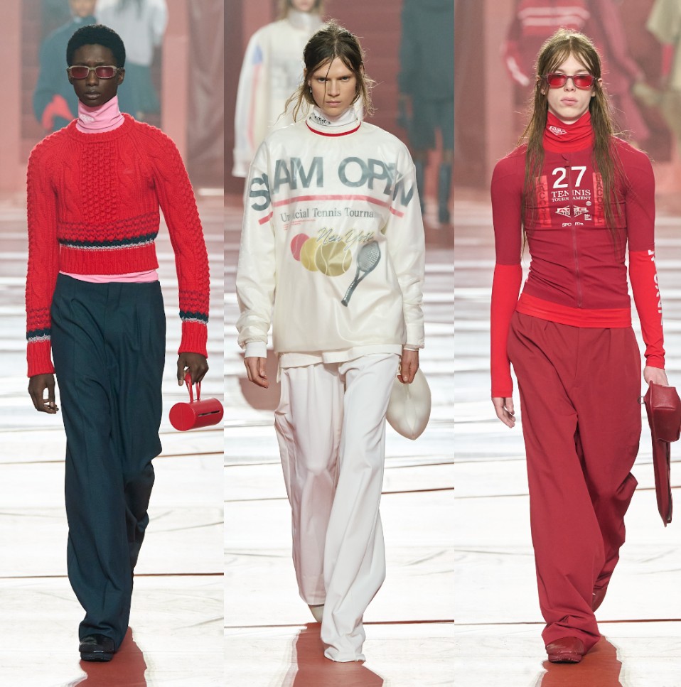 بناطيل واسعة مناسبة مع القمصان الرياضية من Lacoste