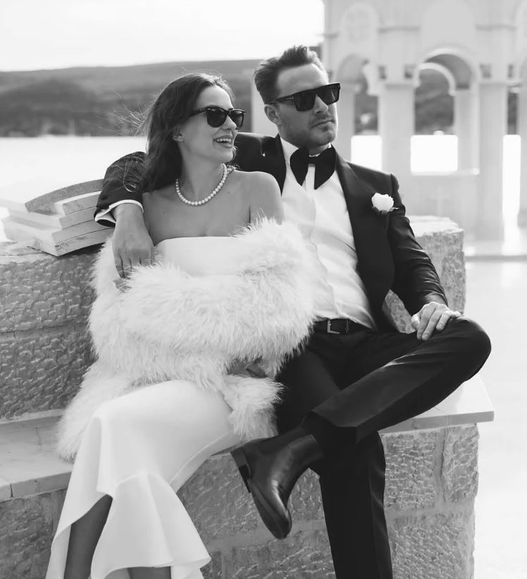 بوراك تشيليك خلال حفل زفافه