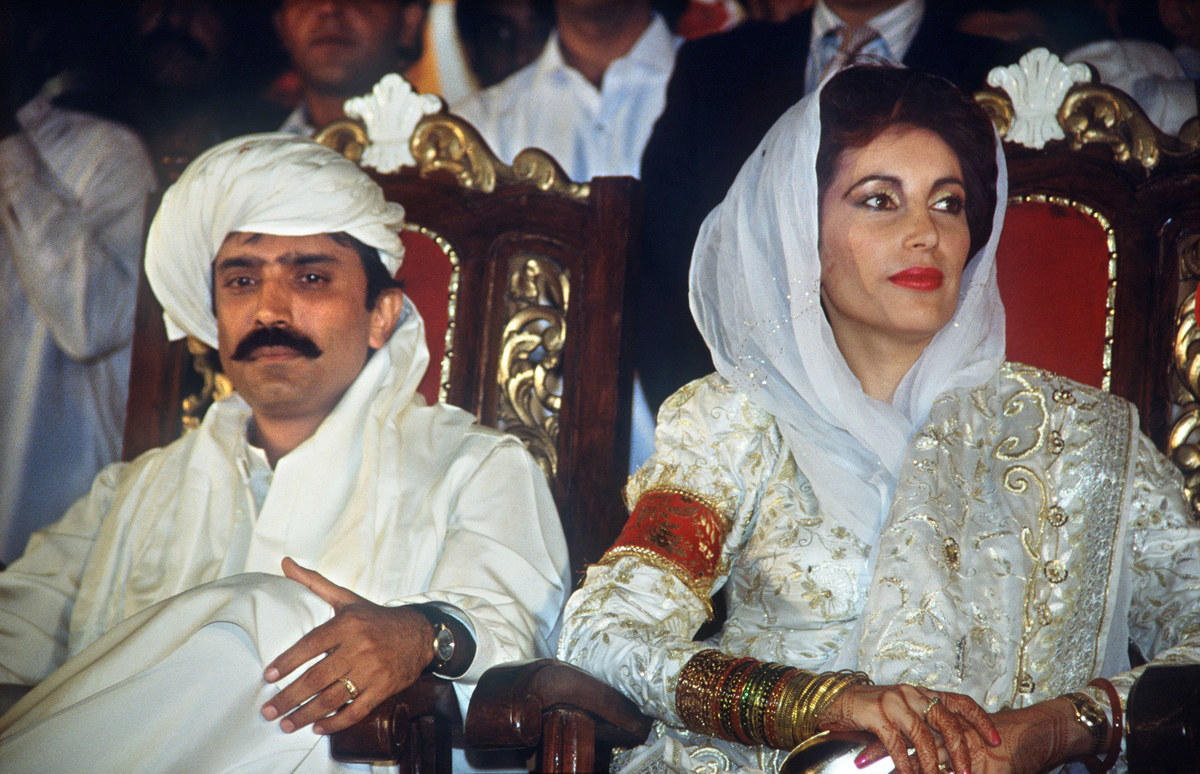بينظير بوتو Benazir Bhutto وآصف علي زرداري Asif Ali Zardari