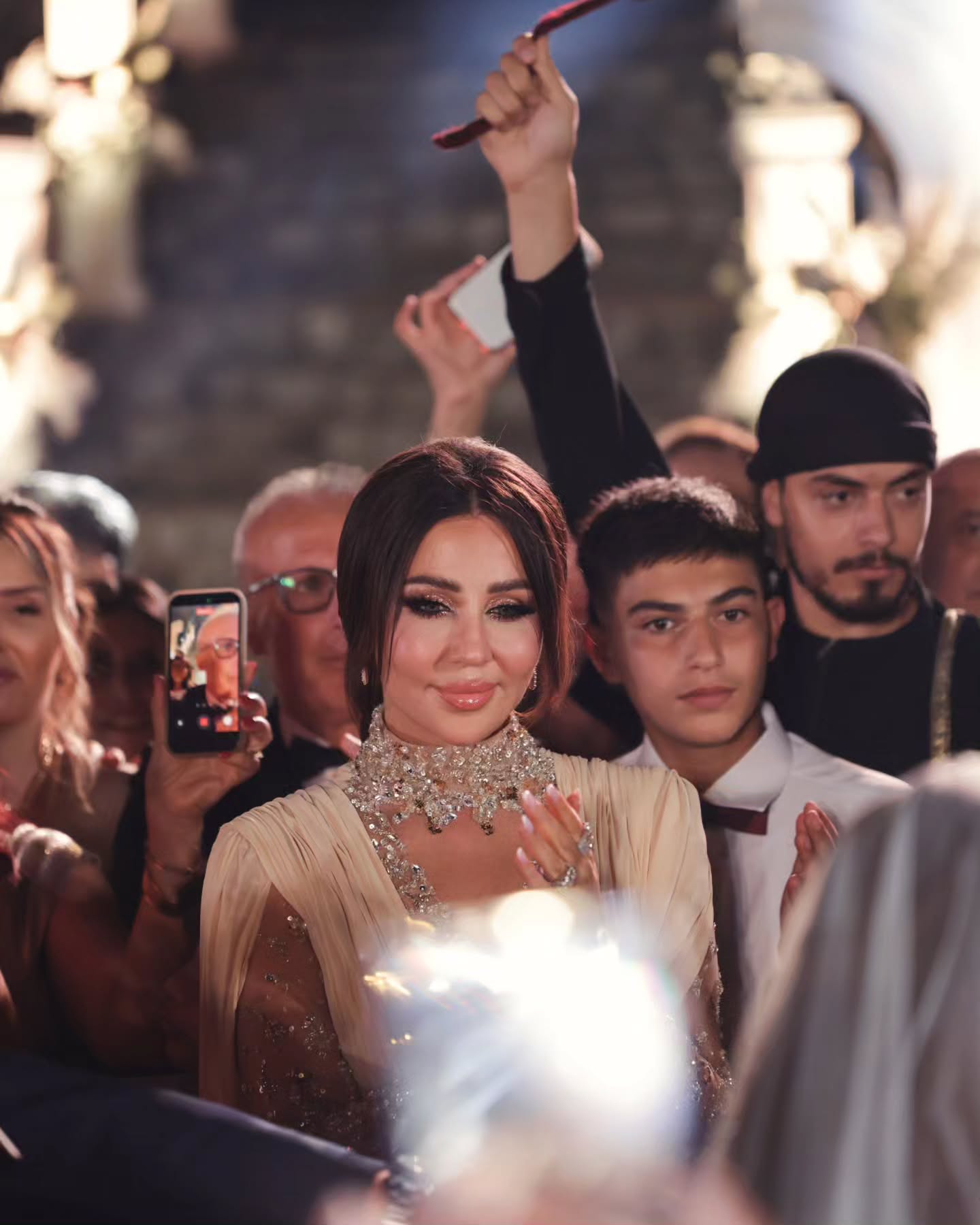 تأثر رابعة الزيات في حفل زفاف ابنها