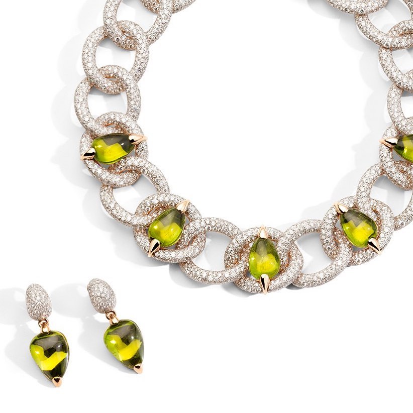 تألق راقي لحجر البريدوت في مجوهرات Pomellato