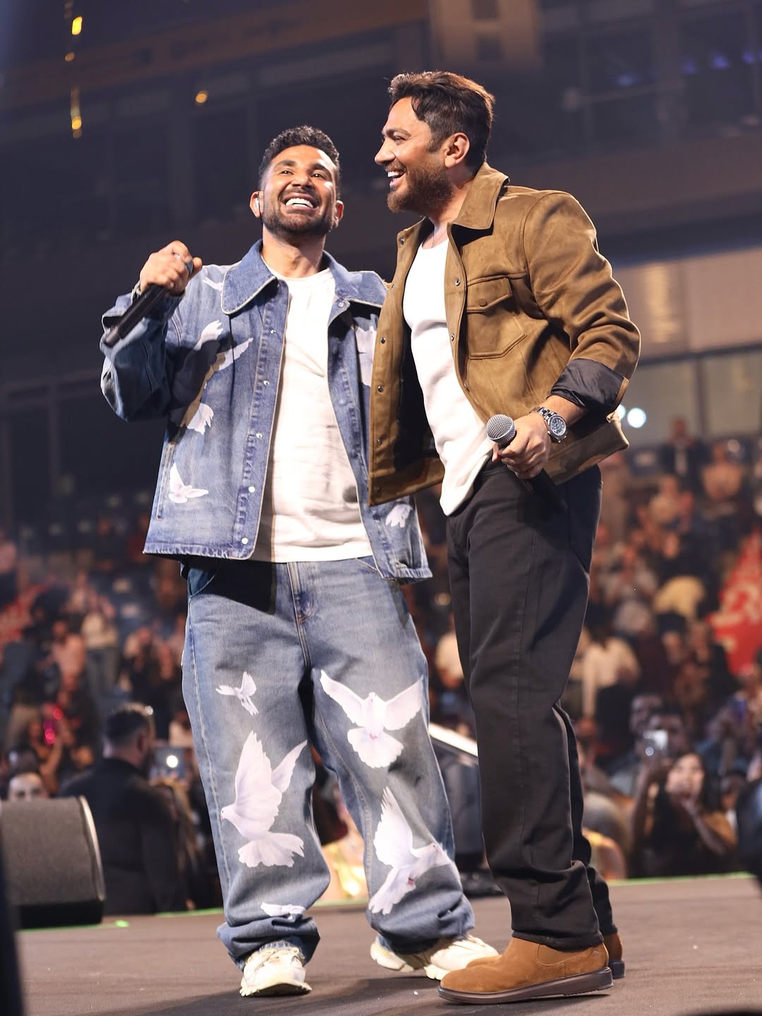 تامر حسني وأحمد سعد في حفل ألمانيا