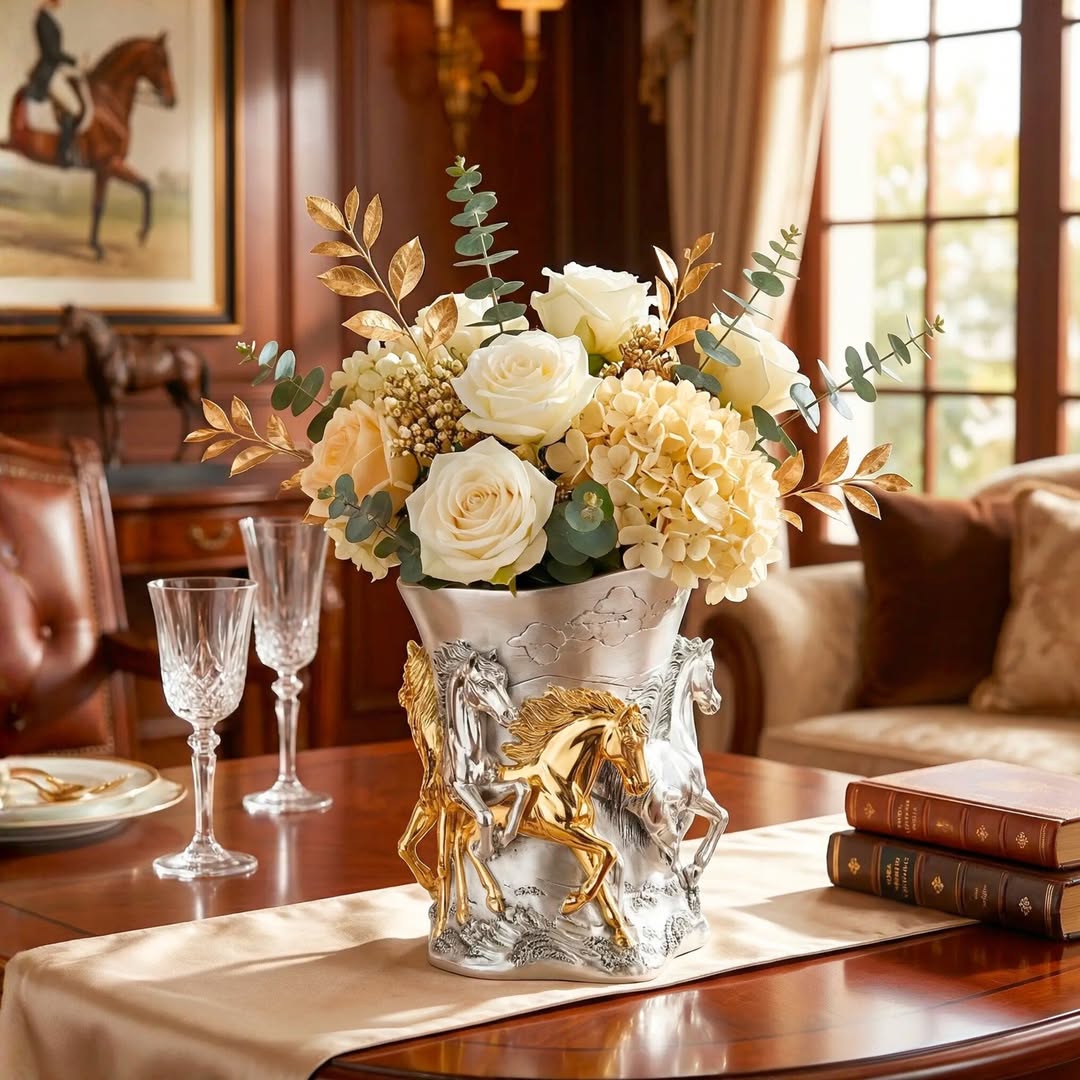 تتناغم العناصر الفضية بمثالية مع الملمس