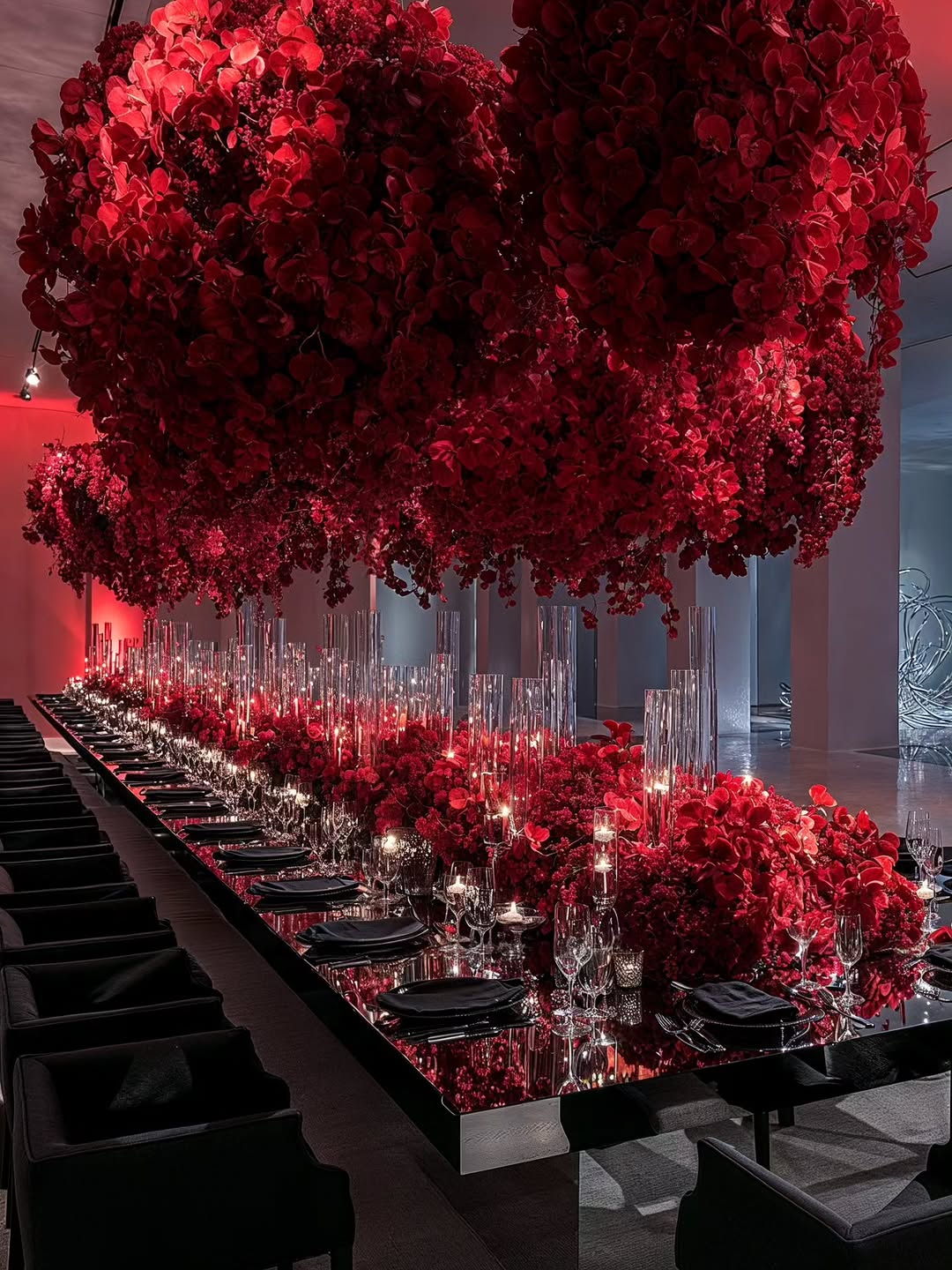 تجانس الأحمر والأسود - الصورة من sasha_eventdesign@