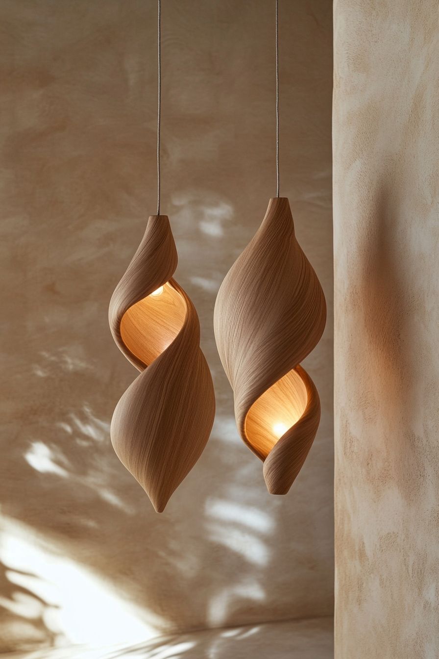 تركيبات إضاءة منحوتة الشكل