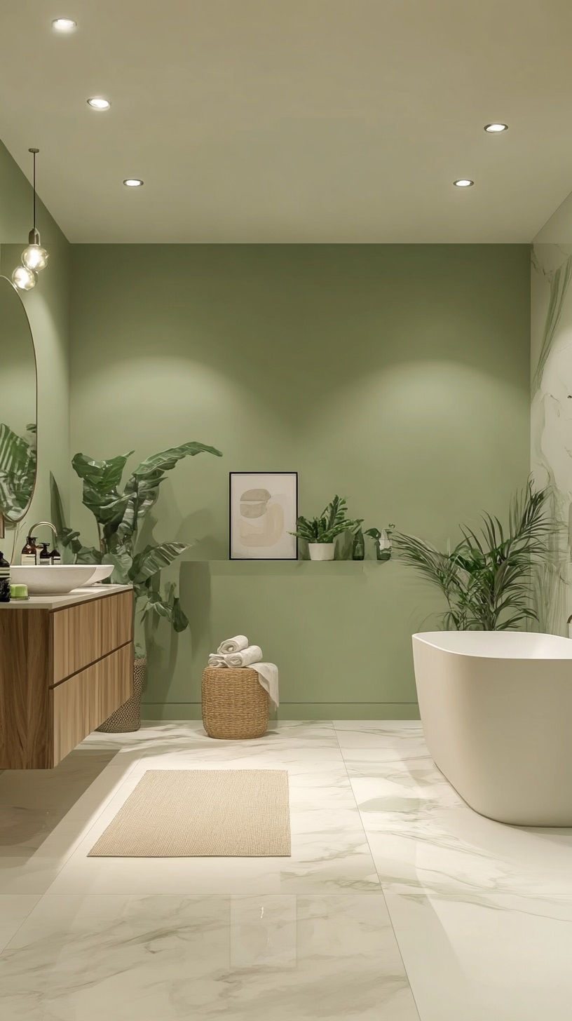 تستخدم درجات الماتشا في غرف المنزل لإضفاء إحساس بالانتعاش والراحة