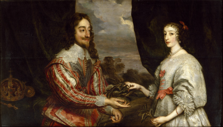 تشارلز الأول king Charles I والأميرة هنريتا ماريا princess Henrietta Maria