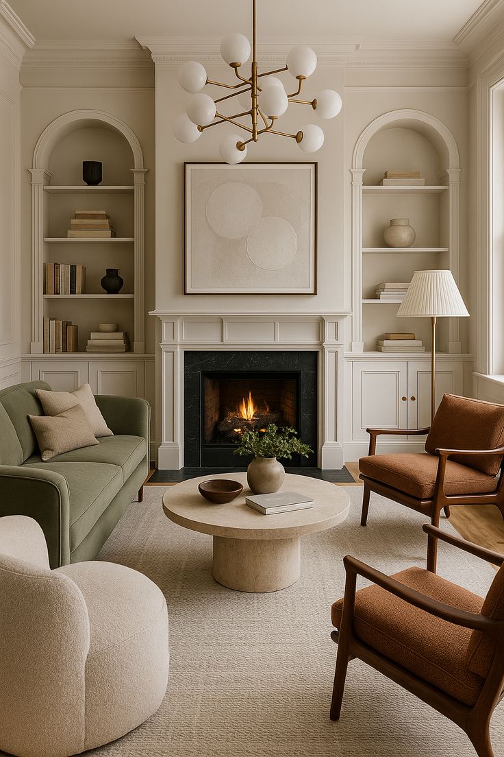 تصاميم داخلية باللون الأوف وايت