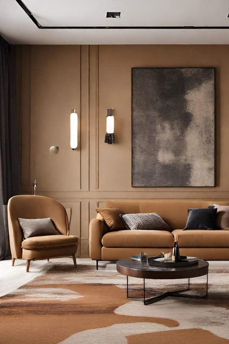 تصاميم داخلية بدرجة الكراميل