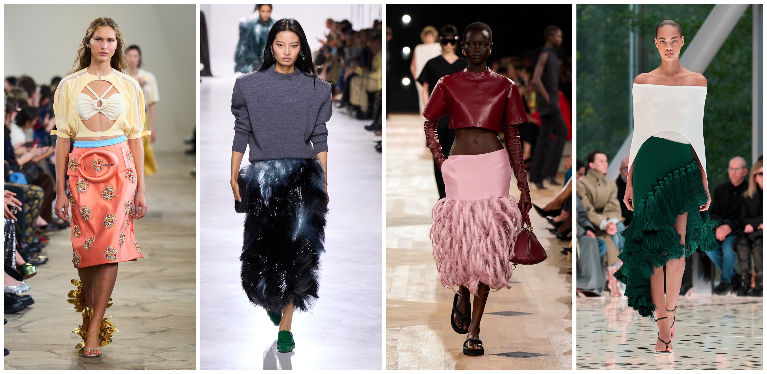 تصاميم مبتكرة من التنورة من آلايا، بالنسياغا، بوتيغا فينيتا ورابان