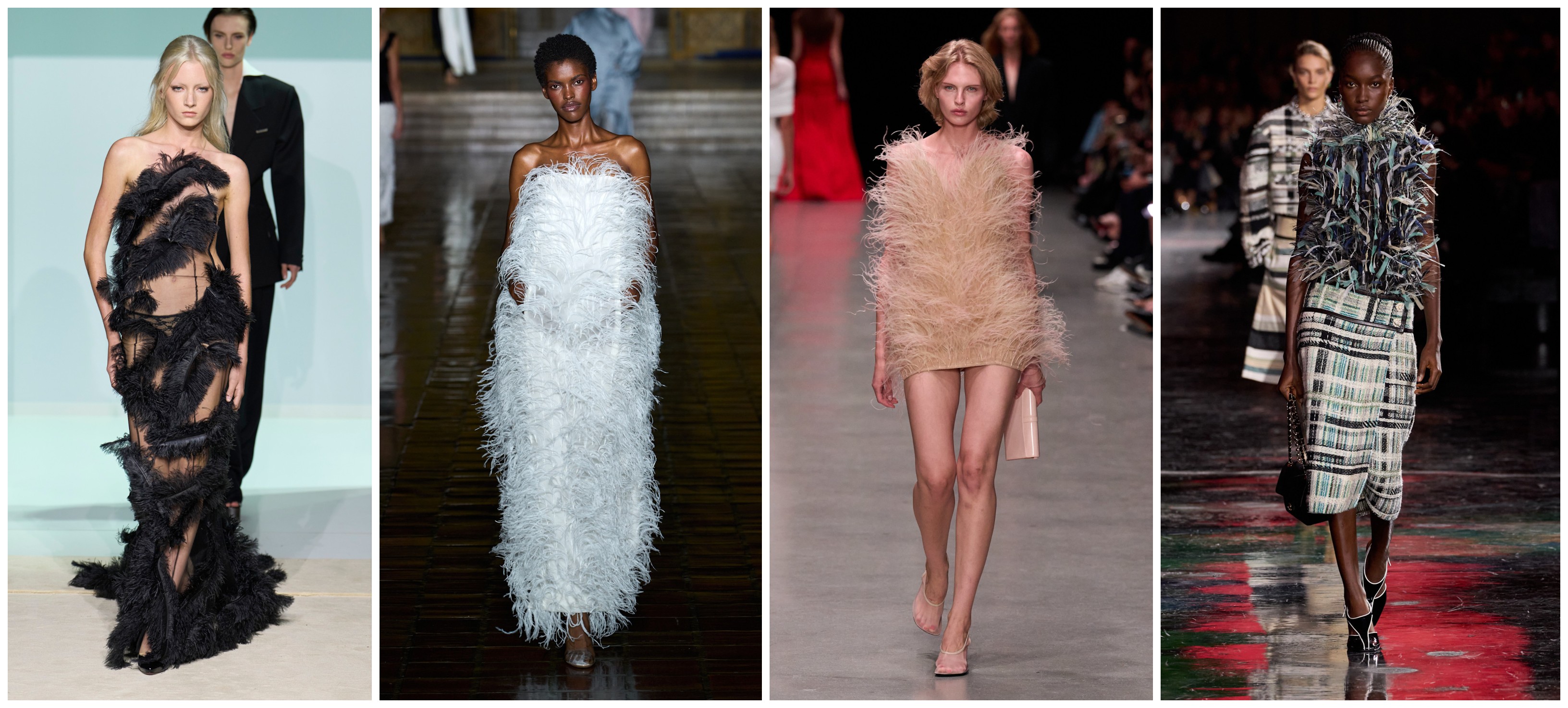 تصاميم مزينة بالريش من شانيل، ستيلا مكارتني، برابل غورونغ، واتيكو