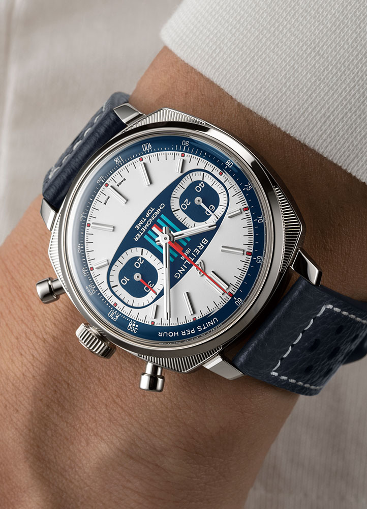 تصميم العلبة في Breitling Top Time Racing يعيدنا إلى أجواء الستينيات