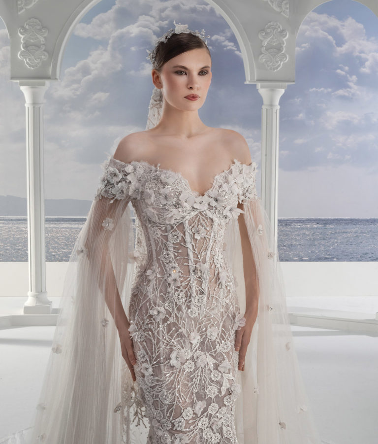 تطريزات الورود بمجوعة زفاف زياد نكد